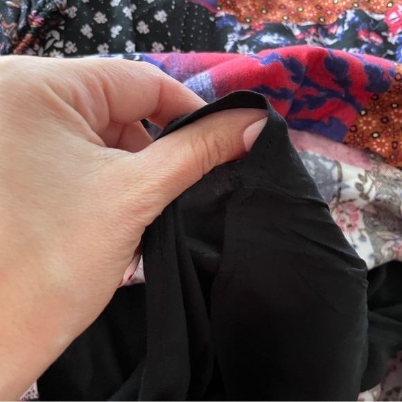 Anthropologie One September Blue, Purple, Patchwork Orange Lace Up Tunic Dress - Picture 11 of 15